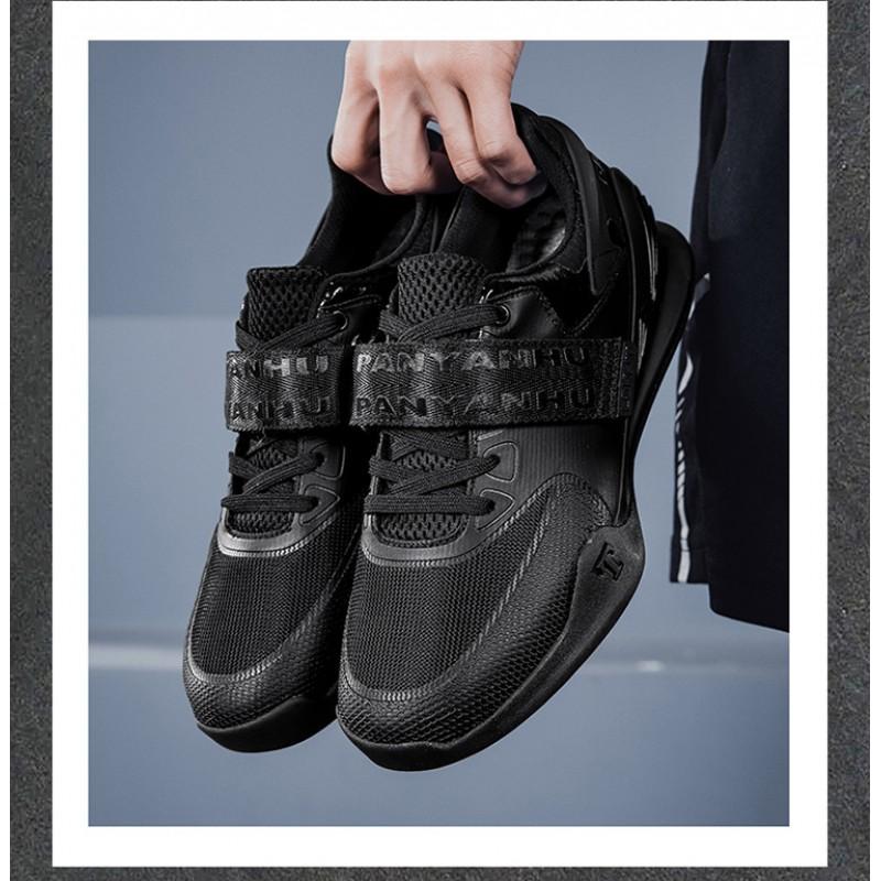 Mens Low-Cut Weightlifting Shoes Squat Training Rubber Sole Anti-Slip Gym Footwear TPU Upper