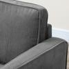 Two Seater Sofa With Storage Space And Two Cushions In Velvet Effect Fabric And Wood 140x63x79 Cm Gray