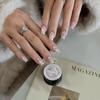 Flower Principal Damp Cat Eye Gel: Versatile Viral White Porcelain Glass Beads for Nail Whitening
