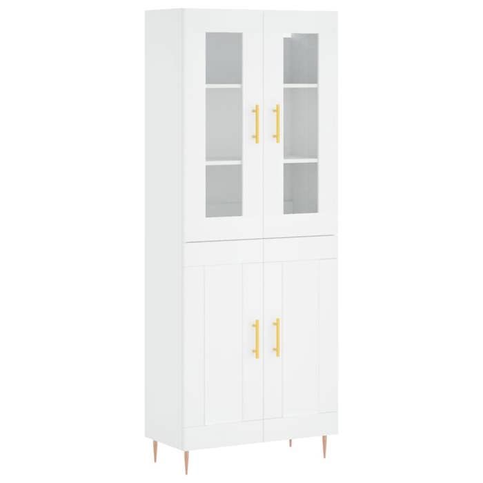 VidaXL Highboard White 69.5x34x180 Cm Engineered Wood 3198329
