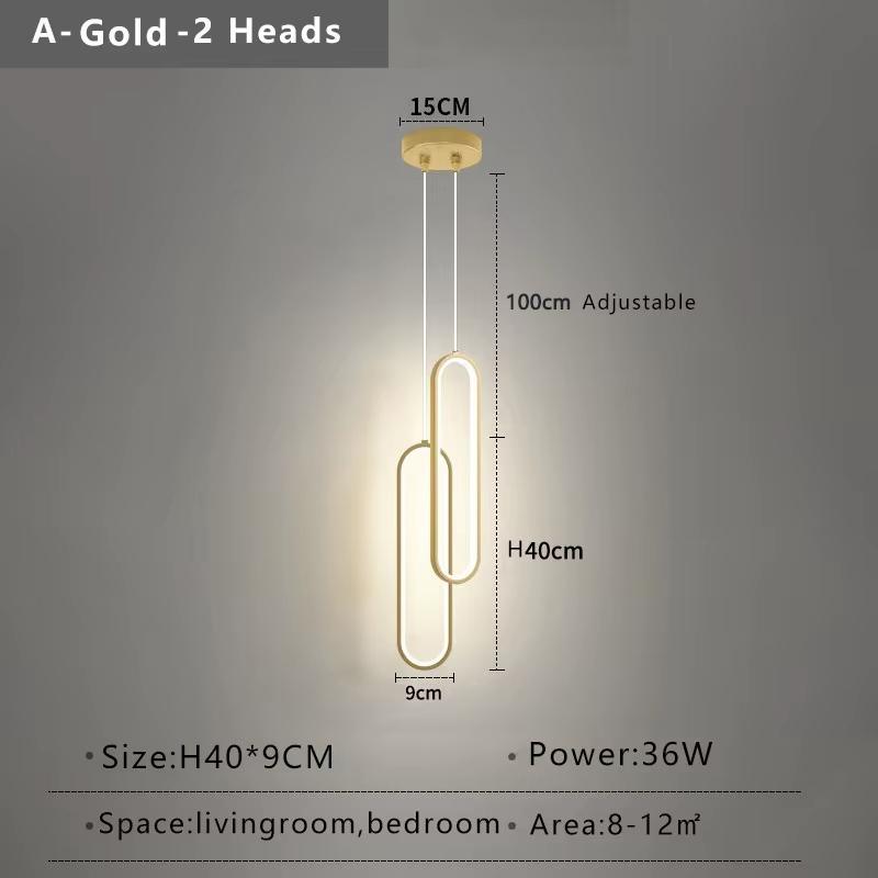 Modern Minimalist LED Pendant Light Chandelier For Bedroom Restaurant Living Room Gold Black Hanging Lamps Decoration Led Lustre