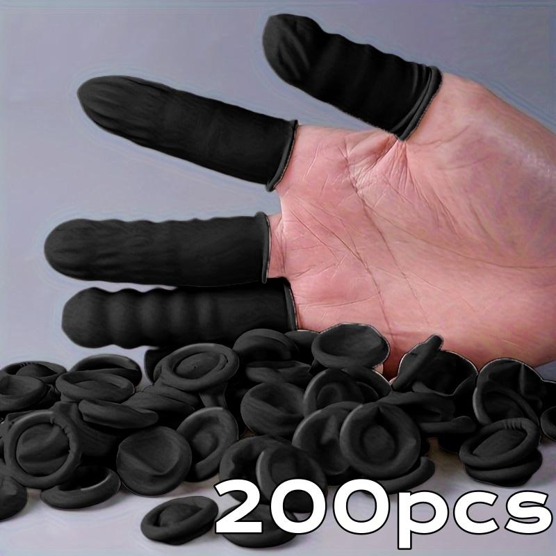 20/200pc Rubber Finger Protector Covers Wear-Resistant Highly Elastic Anti-Slip Latex Finger Cots for Electronics Medical Protec 5