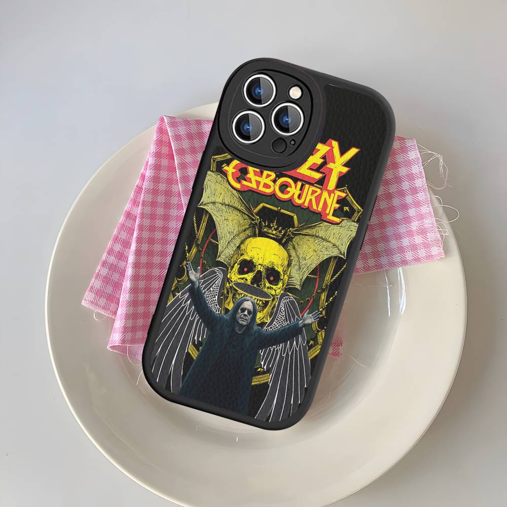 O-Ozzy Osbourne Band Phone Case For IPhone 16 15 14 13 Pro Max 11 12 Plus Leather Silicone Cover