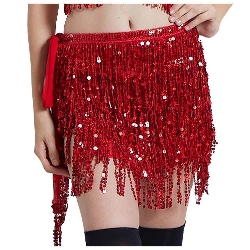 Women Waist Chain Fringe Hip Towel Stage Show Performance Costume