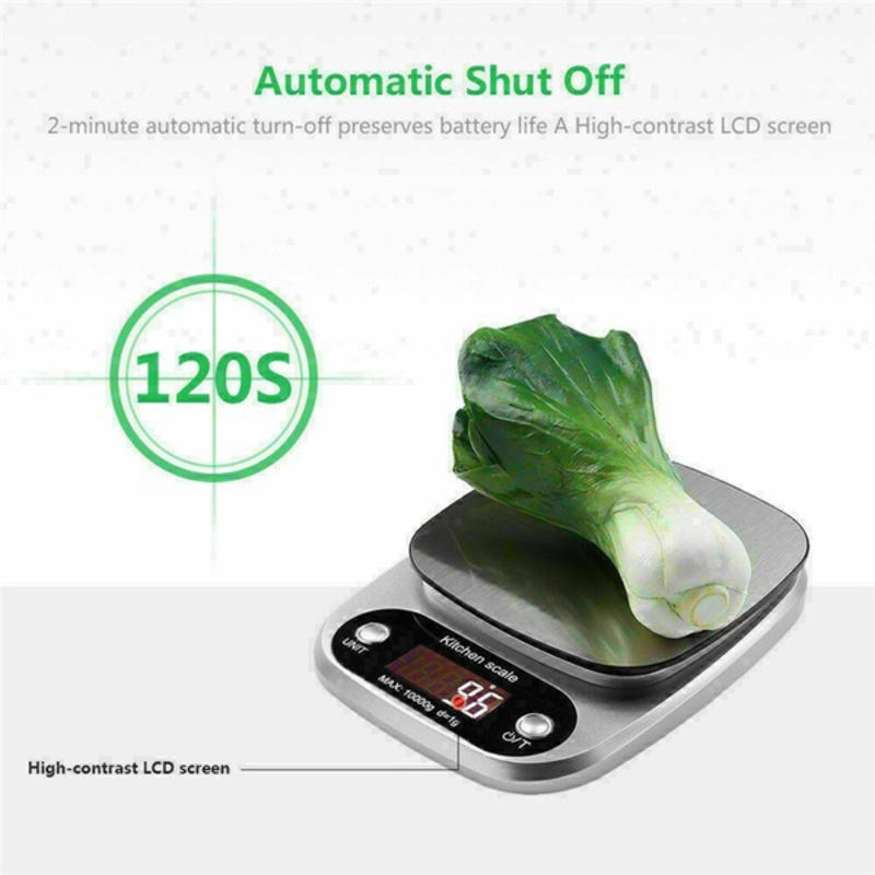 2021 NEW Portable Precise 10kg LCD Kitchen Scales Stainless Steel Electronic Kitchen Electronic Scale Gram Electronic Scale for Kitchen and Cooking In