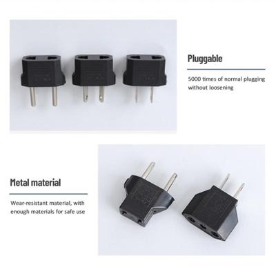 1pc US To EU Plug Adapter Socket EU Plug  High  Power Safety Retardant Material Power Plug Adaptor Converter Travel Adapter