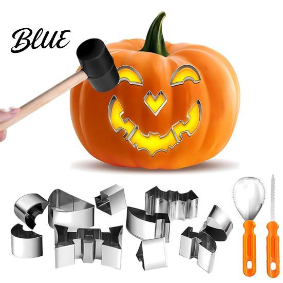 Schwarze Katze Ausstecher Halloween Kürbisschnitzset Edelstahl Set DIY Hexe Jack O Lantern Werkzeug zum Dekorieren Backen Geschenk Glatt