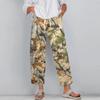 Women's Fashion Printed Drawstring Pocket Elastic Waist Casual Pants