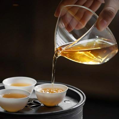 Japanese Style Transparent Glass Tea Cup Cha Hai Dispenser Fair Cup Tea Pitcher Heat Resistant Kung Fu Tea Set Accessories New