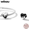 WOSTU 925 Sterling Silber Klassische Herzförmige Brennende Liebe Charm Bead Fit Original DIY Armband Armreif Schmuck Geschenk