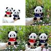 Panda Plush Figure With Short Hair Plush For Childrens Gift And Playroom Accessory