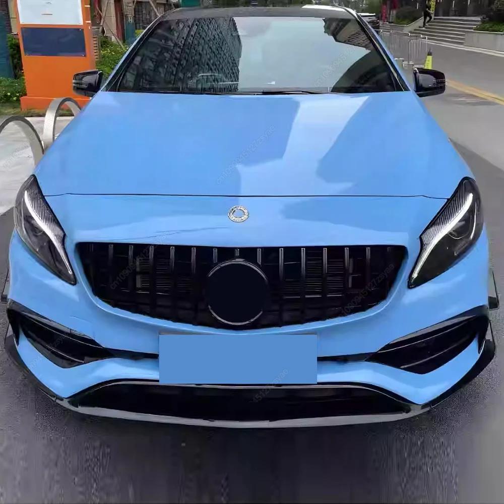 GT Style Front Grille Bumper Grill For Mercedes Benz W176 A160 A180 A200 A220 A250 A45 AMG Facelift 2016-2018 Gloss Black Tuning