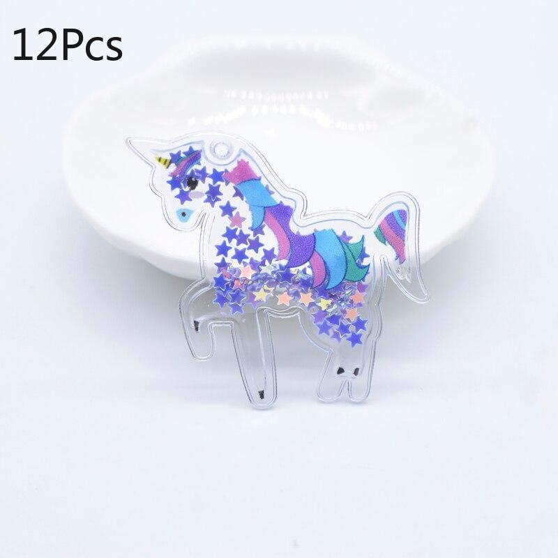 12 Stück NEU bedruckte Einhorn-Applikationen, Scrapbooking, DIY-Patches, Heimdekoration, Ornamnet-Zubehör