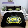 Al-Nassr Muster Bettwäsche, Steppbett Set Bettbezug Kissenbezug Zuhause Geburtstagsgeschenk(1 Bettbezug + 2 Kissenbezüge, ohne Füllung)