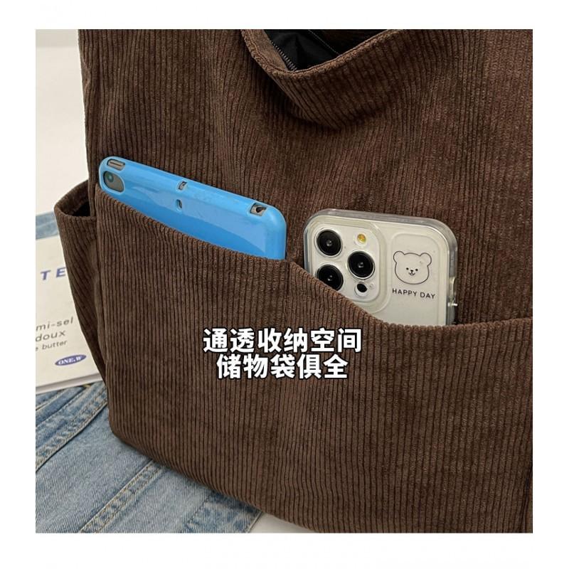 Corduroy Bag Women With Large Capacity 2026 New All-matching Single-shoulder Diagonal High-end Commuting Tote