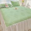 Summer Ice Silk Bed Skirt Cooling Mat Foldable Machine Washable Soft Latex Mattress Cover for Home Use