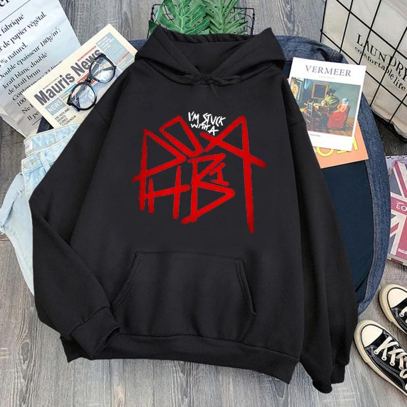 I Am Not Graphic Sweatshirt Korea Stray Kids Hoodies Women Cartoon Harajuku Gothic Girls Kpop Streetwear Women's Clothes