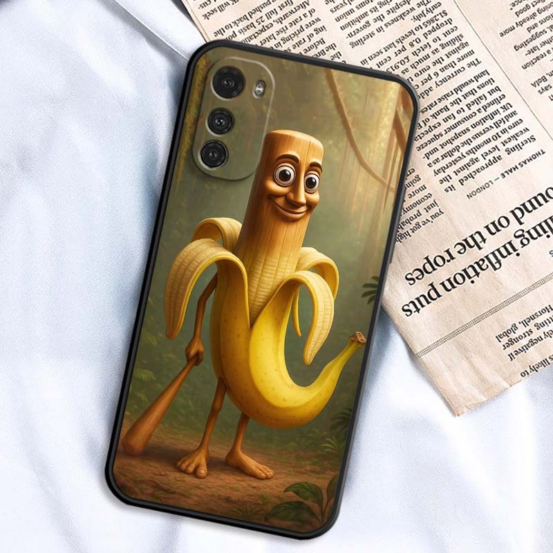 Tung Tung Sahur Anime Art For Motorola G85 Edge 50 G24 G35 G14 G04 40 G72 G34 G G54 G13 G32 5G Black Phone Case