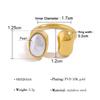 High-End Gold Pearl Irregular Openable Ring for Women - Luxury, Non-Fading