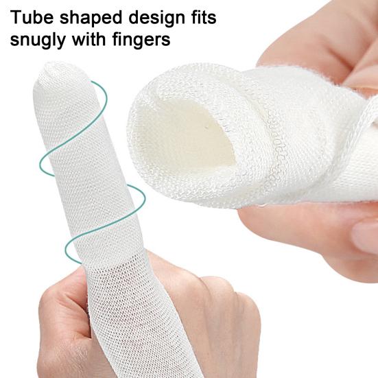 Bandaj de Deget Bandaj Tubular Pansamente Protecție de Deget Alb Suport de Deget din Bumbac Atelă pentru Muncă Bucătărie Protecție Deget