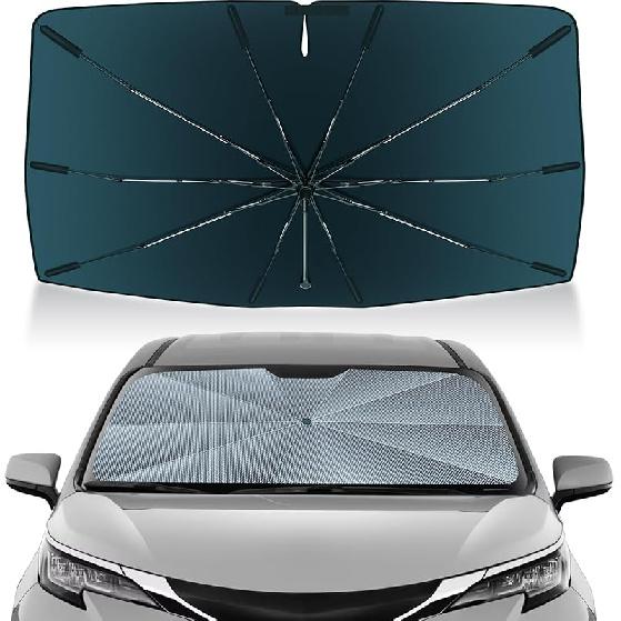 Autorder Windshield Sun Shade Umbrella For -2025 Toyota RAV4 Accessories,Upgraded Ice Crystal Material,Easy Setup Umbrella Sunshade For Car
