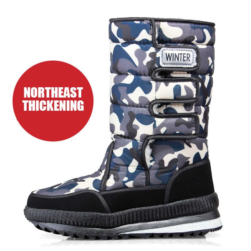 Men Boots  Winter Shoes For Men Warm Snow Boots Mid-calf Men Warm Shoes Thick Plush Winter Boots For Men Women Cotton Shoes