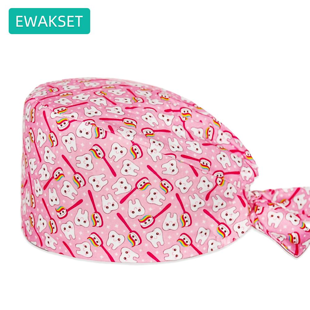 Neue OP-Haube mit Röntgen-Gehirn-Aufdruck für Damen und Herren, Zahnarzt-Peeling-Mütze, Unisex, für Krankenschwestern, Ärzte, Krankenpflege, Operationssaal, Chirurgenkappen