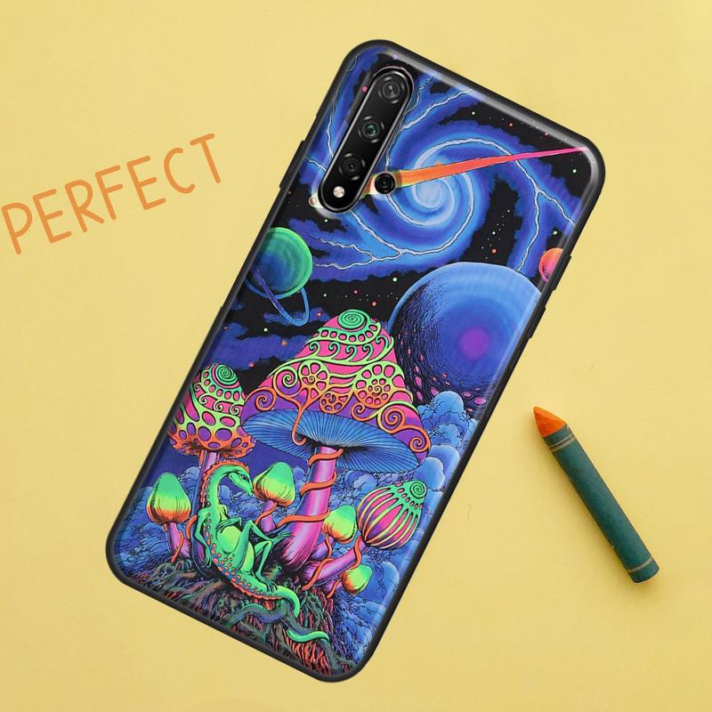 Seltsame Trippy Pilz Hülle für Huawei Nova 10 9 SE 5T Y90 Y70 Y60 Y61 Nova 3i 7i 8i 11i P20 P40 P30 Lite P60 Pro
