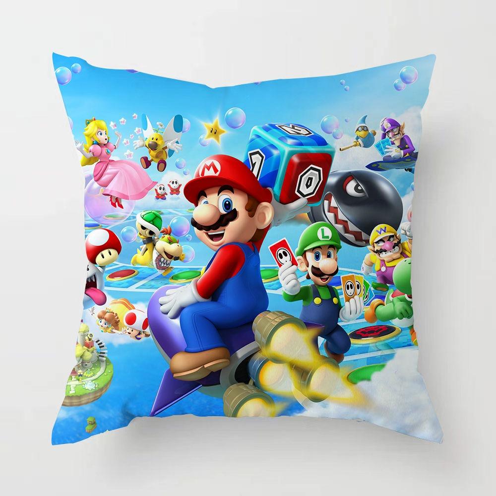 Наволочка Супер Марио, украшение игровой студии, наволочка, чехол для подушки на диван в гостиную, украшение для спальни, домашний декор 16x16Inch