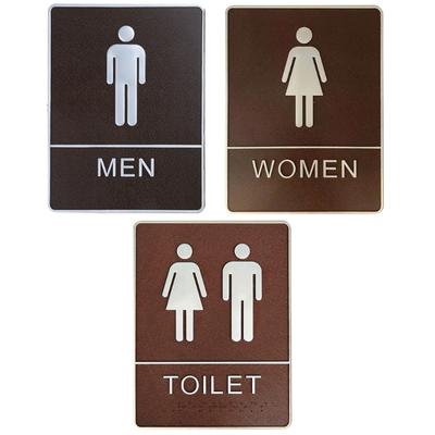 Toilet Door Sign Men Women Bathroom WC Mark Label Self-Adhesive Wall Sticker DIY Decor for Office Business Hotel Unisex