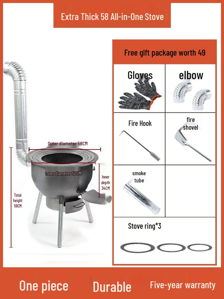 Portable Wood-Burning Stove: New Design for Household and Outdoor Use