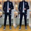 Men's High-End Autumn Casual Two-Piece Set: Trendy, Stretchable Sportswear
