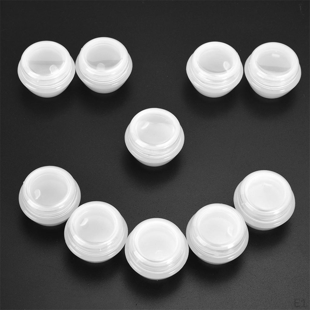 10PCS Cosmetic Empty Jar Pot Makeup Lip Balm Container Box Tube Bottle Plastic Portable Refillable