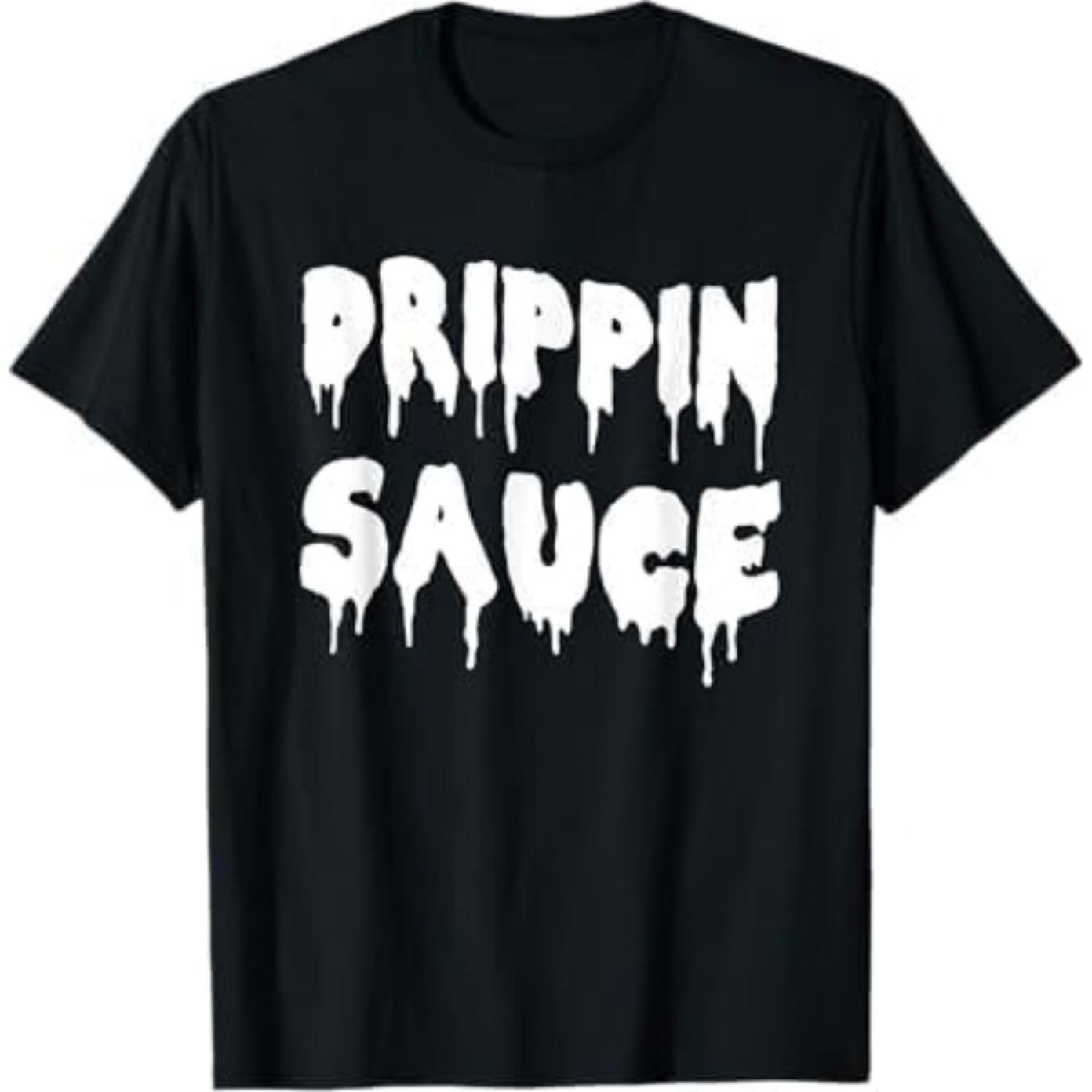 Футболка Drippin Sauce для любителей хип-хопа Рэп Капающая футболка AT1 Мужская Женская Майка Толстовка Худи Черный XXXXXL разноцветный