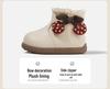 Stylish Baby Girls' Mid-Top Boots - 2025 Autumn/Winter Korean Princess Soft-Soled Cotton Footwear