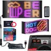 Full Color Double Row LED Light Sign For Car, 12.99''X7.87''' Programmable Scrolling LED Sign For Car, Flexible 5V/2A APP Control  Text Message