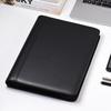 Multifunctional Professional Business Portfolio Padfolio Folder Document Case Organizer A4 PU Leather Zippered Closure