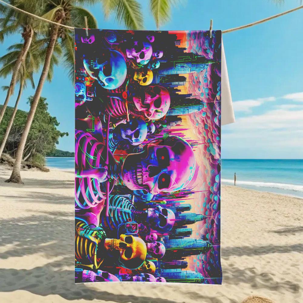 2026 Mermaid Tail Beach Towel Printed Towel Seaside Vacation Absorbent Beach Towel