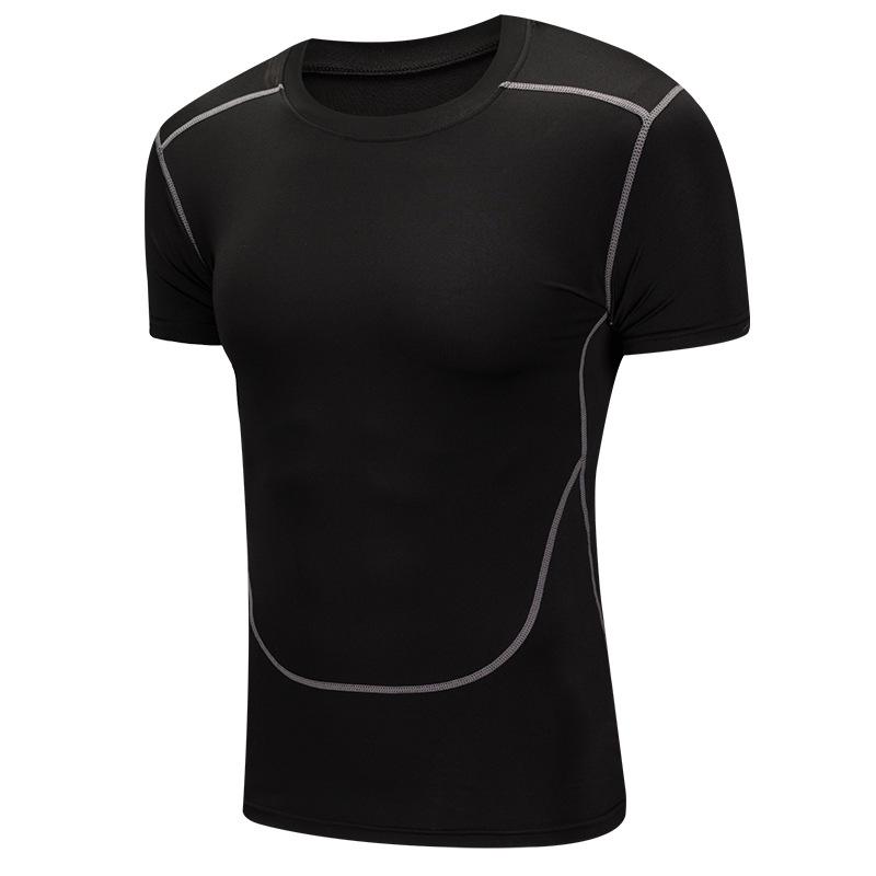 Men's Quick-Dry Short-Sleeve Sports T-Shirt - Breathable, Elastic, Ideal for Summer Training and Running