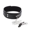 SM Female Slave Training Props Sexy Nipple Clamp Collar Binding Suit Sex Toy Couple Sex Product