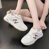 Sneakers women's spring 2025 new fashion trendy with waffles ins trendy casual platform dad shoes