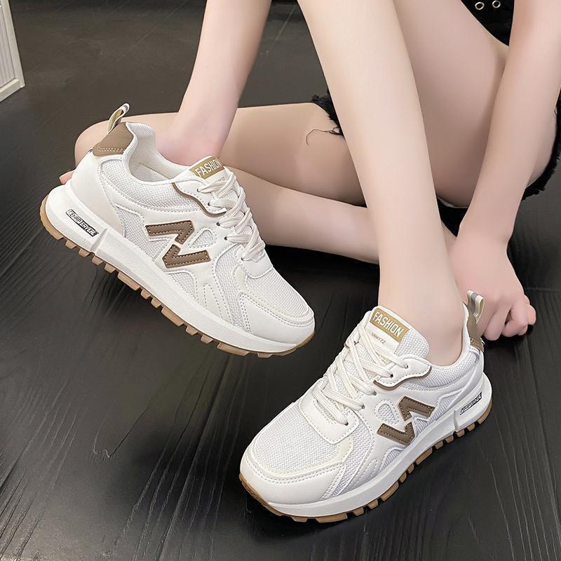 Sneakers Women's Spring 2025 New Fashion Trendy with Waffles Ins Trendy Casual Platform Dad Shoes