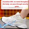 Fashion Non-slip Work Shoes Women Plastic Toe Safety Shoes Breathable Mesh Work Sneakers Lightweight Protective Work Safety Sneakers