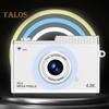 Fotocamera digitale con doppio obiettivo, display IPS, messa a fuoco automatica, zoom, anti-vibrazione, ricaricabile, condivisione wireless, fotocamera selfie Wi-Fi