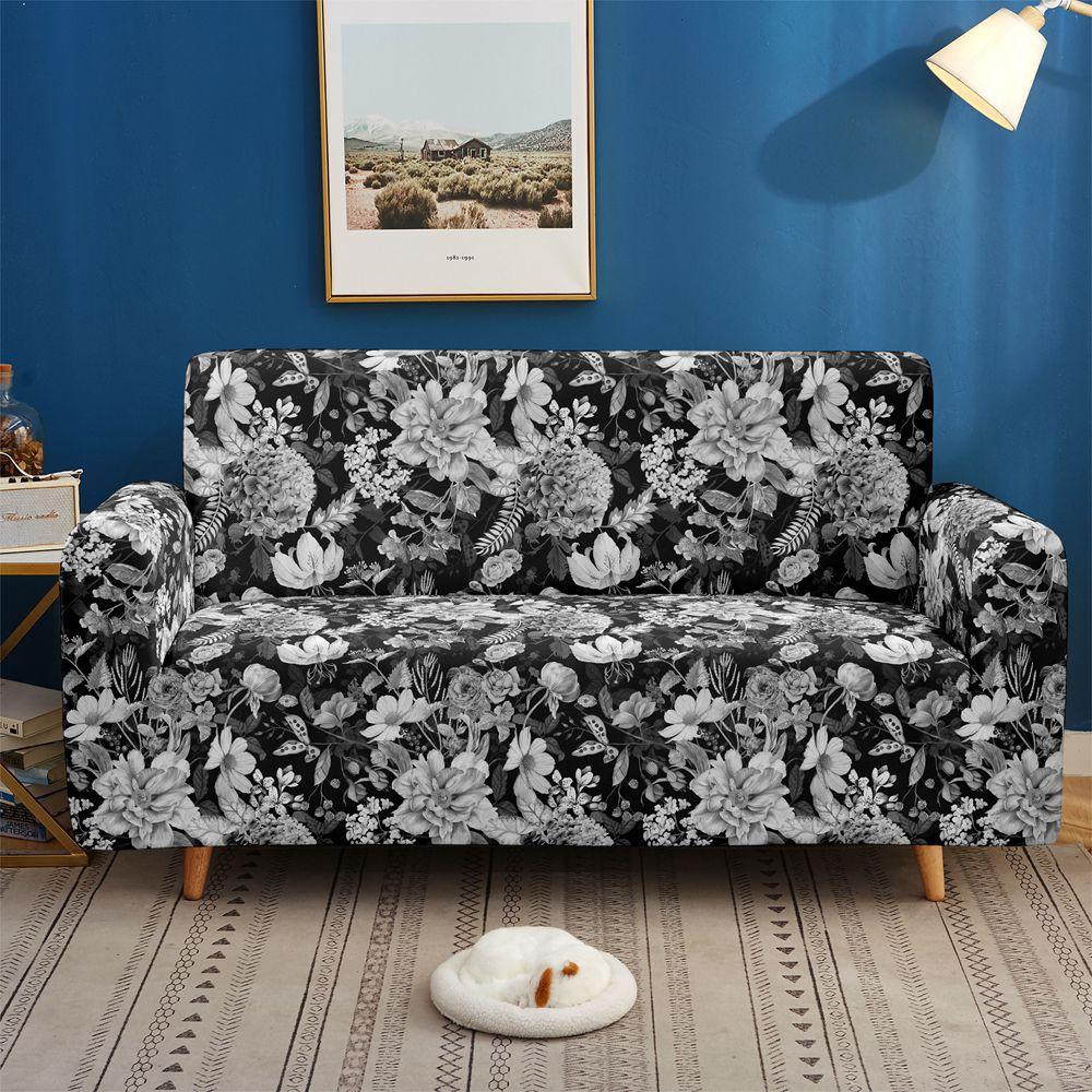 Small Floral Non-Slip Elastic Sofa Cover Pad Universal All-Inclusive Sofa Cover 3D Digital Printing