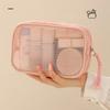 1PC Dopamine Color Storage Bag Large Capacity Breathable Mesh Cosmetic Bag Lightweight with Handle Coin Purse