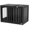 Dog Cage Dog Crate Dog Transport Box, 2 Doors, Lockable, Steel Grid, 80 cm x 50 cm x 56,5 cm, Black