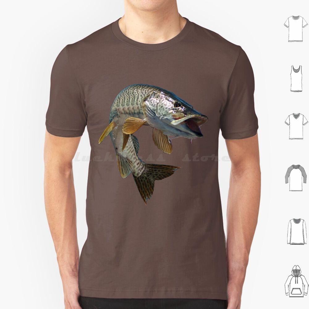 Moschus T-Shirt Baumwolle Männer Frauen DIY Druck Fisch Angeln Angler Moschus Tiger Moschus Forelle Schwarzbarsch Hecht Fliegenfischen Eis