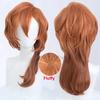 Hochwertige Anime Chuuya Nakahara Chuuya Cosplay Perücke 55cm Orange Farbverlauf Cos Perücken Hitzebeständiges Haar Party Perücken + Perückenkappe