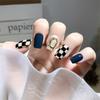 24Pcs French Ballet Press On Nails Reusable Full Cover Fake Nail Tips Artificial Manicure Set